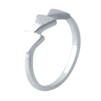 Серебряное кольцо с без камней, вес изделия 1,69 гр (2030010) 17 размер