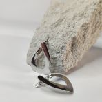 Срібні сережки без каменів (2130598)