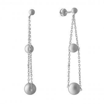 Срібні сережки без каменів (2067634)