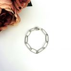 Срібний браслет без каменів, вага виробу 8,51 г (2109310) розмір 18