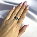 Серебряное кольцо с топазом Лондон Блю 1.594ct, вес изделия 2,82 гр (2062547) 18 размер