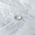 Серебряное кольцо с фианитами, вес изделия 2,62 гр (2152552) 18 размер