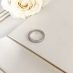 Серебряное кольцо с фианитами, вес изделия 2,91 гр (2142935) 18 размер