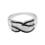 Серебряное кольцо с фианитами, вес изделия 4,46 гр (2078722) 18 размер