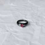 Серебряное кольцо с керамикой, вес изделия 3,89 гр (60001939) 18 размер