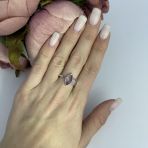 Серебряное кольцо с натуральным аметистом 1.517ct, вес изделия 3,38 гр (2108870) 18 размер