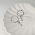 Срібні сережки без каменів (2134343)