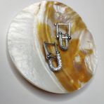 Срібні сережки з фіанітами (2102908)