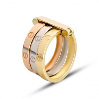 Золотое кольцо без камней (13980043) 18 размер