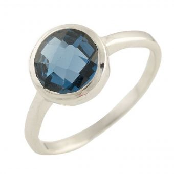 Tiva Silver Ring з лондонським синім топазом 1.807ct, вага продукту 2,74 гр (0567839) 18 Розмір
