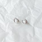 Срібні сережки з натуральним перлом (2152675)