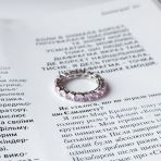 Серебряное кольцо с фианитами, вес изделия 3,65 гр (60001915) 18.5 размер