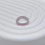 Серебряное кольцо с фианитами, вес изделия 3,65 гр (60001915) 18.5 размер