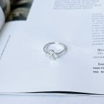 Серебряное кольцо с фианитами, вес изделия 2,01 гр (2143475) 17 размер