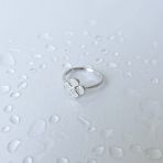 Серебряное кольцо с фианитами, вес изделия 2,01 гр (2143475) 17 размер