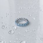 Серебряное кольцо с фианитами, вес изделия 3,39 гр (60001914) 18 размер