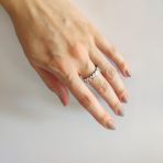 Серебряное кольцо с фианитами, вес изделия 5,21 гр (2126096) 17 размер