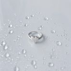 Серебряное кольцо с фианитами, вес изделия 2,98 гр (2152705) 17.5 размер