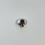 Серебряное кольцо с натуральным гранатом 2.77ct, вес изделия 3,41 гр (2120551) 17 размер