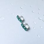 Срібні сережки з аквамарином нано 2.882ct (2141525)