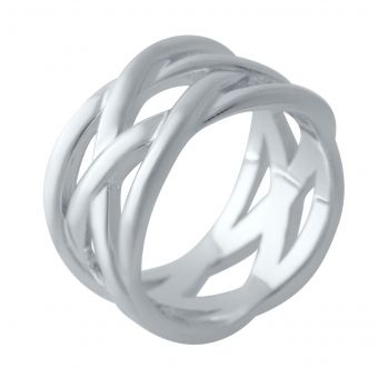 Серебряное кольцо с без камней, вес изделия 9,92 гр (2029472) 18 размер