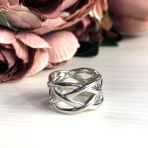 Серебряное кольцо с без камней, вес изделия 9,92 гр (2029472) 18 размер
