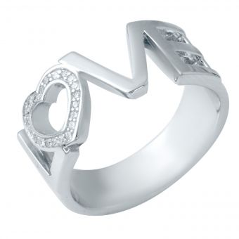 Серебряное кольцо с фианитами, вес изделия 6,67 гр (1941218) 18 размер