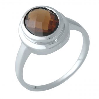 Серебряное кольцо с натуральным гранатом, вес изделия 3,45 гр (1451564) 16.5 размер