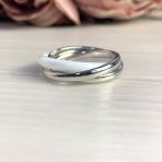 Серебряное кольцо с керамикой, вес изделия 7,09 гр (1734438) 16 размер