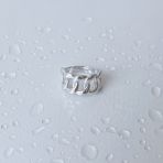 Серебряное кольцо с без камней, вес изделия 7,57 гр (2143390) 17 размер