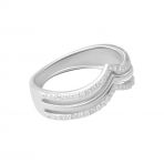 Серебряное кольцо с фианитами, вес изделия 3,15 гр (2082118) 18 размер