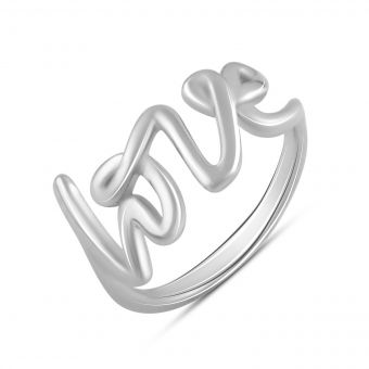 Серебряное кольцо с без камней, вес изделия 3,26 гр (2094678) 18 размер