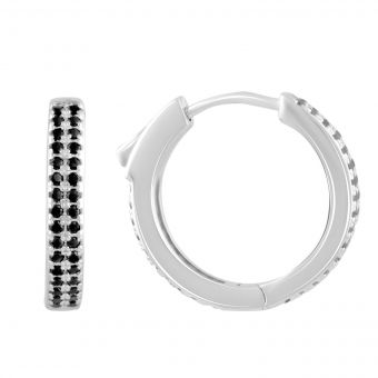 Срібні сережки з фіанітами (2098805)