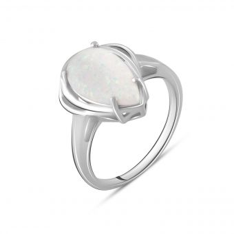 Серебряное кольцо с опалом 1.35ct, вес изделия 3,19 гр (2085737) 17.5 размер