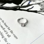 Серебряное кольцо с фианитами, вес изделия 2,12 гр (2138617) 16.5 размер