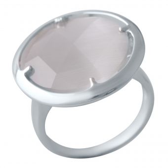 Серебряное кольцо с кошачьим глазом, вес изделия 7,65 гр (2015338) 18 размер