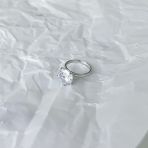 Серебряное кольцо с фианитами, вес изделия 4,79 гр (2152460) 18 размер
