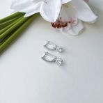 Срібні сережки з фіанітами (2152453)