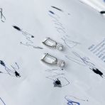 Срібні сережки з фіанітами (2152453)