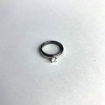Серебряное кольцо с керамикой, вес изделия 2,44 гр (1885895) 16.5 размер
