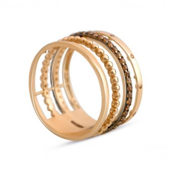 Золотое кольцо с фианитами 0.48ct (14688904) 17 размер
