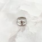 Серебряное кольцо с без камней, вес изделия 10,45 гр (2143772) 18.5 размер