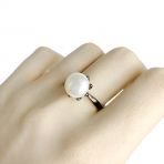 Серебряное кольцо с натуральным жемчугом, вес изделия 3,71 гр (1956984) 18.5 размер