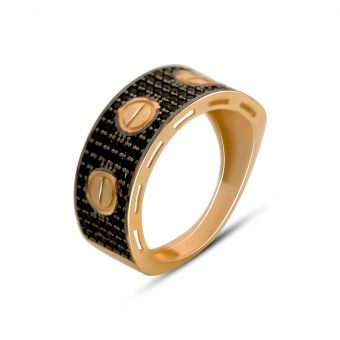Золотое кольцо с фианитами 1.03ct (14911801) 18 размер