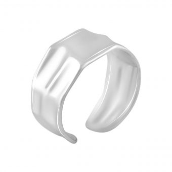 Серебряное кольцо с без камней, вес изделия 4,42 гр (2102687) adjustable размер