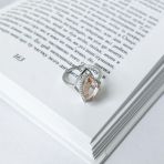 Серебряное кольцо с морганитом nano 2.992ct, вес изделия 3,28 гр (2088127) 18 размер