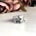 Серебряное кольцо с фианитами, вес изделия 6,93 гр (2031451) 17 размер