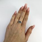 Серебряное кольцо с топазом Лондон Блю 0.847ct, вес изделия 1,99 гр (2127321) 17.5 размер