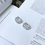 Срібні сережки без каменів (2143338)