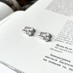 Срібні сережки з фіанітами (2138785)